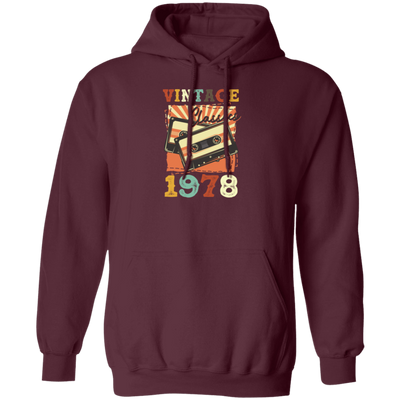 Vintage 1978, Birthday 1978 Retro, Classic Birthday Gift, Best Of 1978 Pullover Hoodie