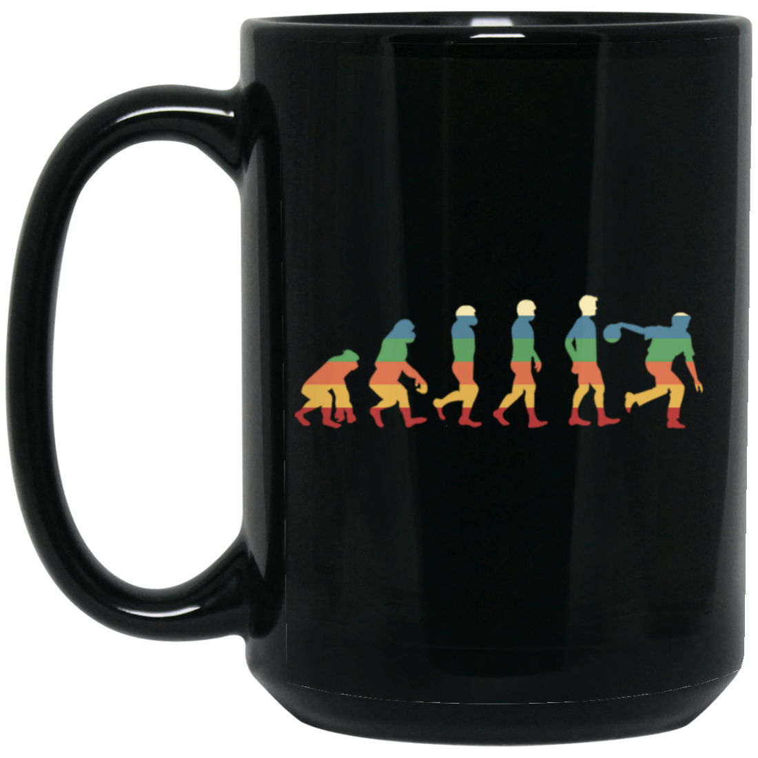 Evolution Bowling Team Bowling Vintage Design Black Mug