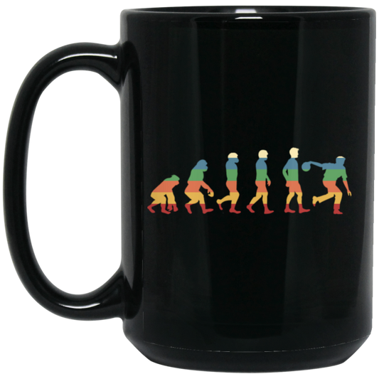 Evolution Bowling Team Bowling Vintage Design Black Mug