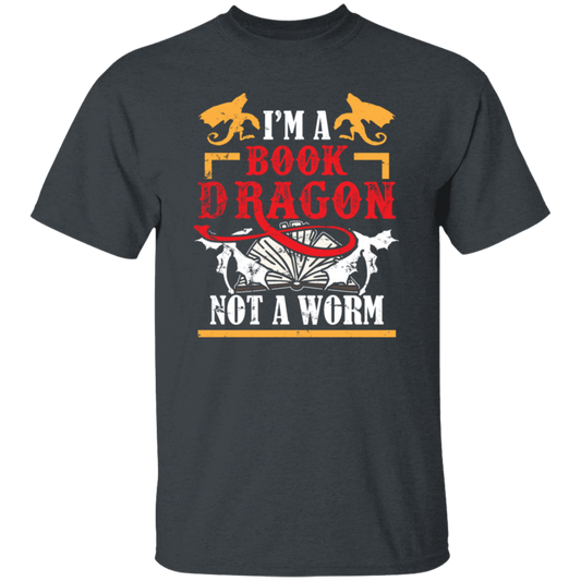 Love Book, I Am A Book-dragon, Not A Bookworm, Retro Book Gift Unisex T-Shirt