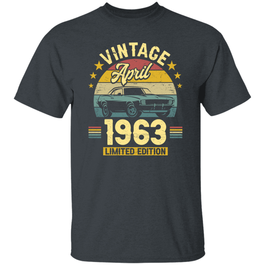 This 1963 Limited Edition T-Shirt is the perfect gift to commemorate special occasions in April 1963. Its retro style is perfect for any birthday or other special occasion. Made from 100% ring spun cotton and machine washable, it's designed to last.