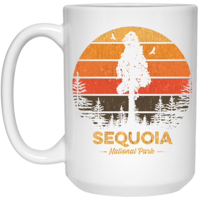 Sequoia Park Lover, National Gift, Retro Park Gift, Mountain Lover Gift, Sequoia Gift White Mug