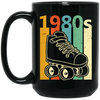 Retro 80s Roller, Vintage Roller Skating, Skate Lover Black Mug