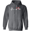 French Dog, Bull Dog Heartbeat, Dog In My Heart, Retro Heartbeat Pullover Hoodie