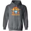 Funny Ukulele Beside The Beach And Palm Tree Hawaiian Musician Pullover Hoodie