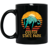 Custer Park Lover, State Park Gift, Retro Park Gift, Cow Lover Gift, Custer Gift Love Black Mug