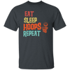 Basketball Gift, Eat Sleep Hoops Repeat Png, Retro Basketball Sport