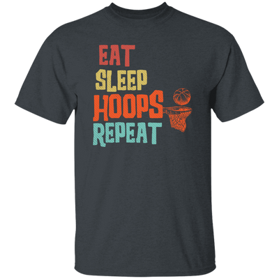 Basketball Gift, Eat Sleep Hoops Repeat Png, Retro Basketball Sport