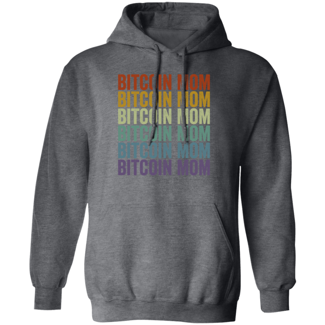 Retro Bitcoin Lover Gift, Bitcoin Vintage Mom Gift, Mommy Love Gift Pullover Hoodie