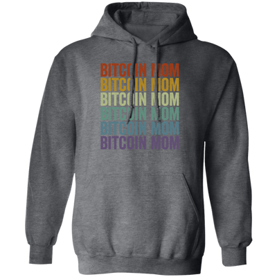 Retro Bitcoin Lover Gift, Bitcoin Vintage Mom Gift, Mommy Love Gift Pullover Hoodie