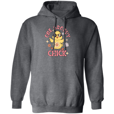 Easter Gift, Chick Love Gift, Chicken Lover, One Groovy Chick Gift, Retro Style Pullover Hoodie