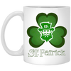 St Patrick Lover, Shamrock Gift, Lucky Leaves, Patrick Man, Patrick Day White Mug