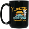 Love National Park, Love Yellowstone, Retro Yellowstone, Yellowstone Vintage Black Mug
