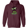 Messy Bun Hair Lover, One Lucky Memaw Matching Family St Patrick Pullover Hoodie