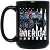 America Lover, Monster Truck USA Flag, Patriotic Boy Lover