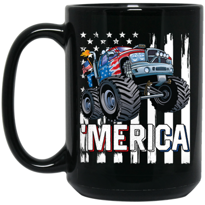 America Lover, Monster Truck USA Flag, Patriotic Boy Lover