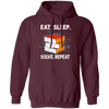 Math Lover Gfit, Eat Sleep Solve Repeat, Solve The Cubing, Retro Cube Lover Pullover Hoodie