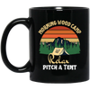 Retro Morning Wood Camp Relax pitch A Tent Enjoy the Morning