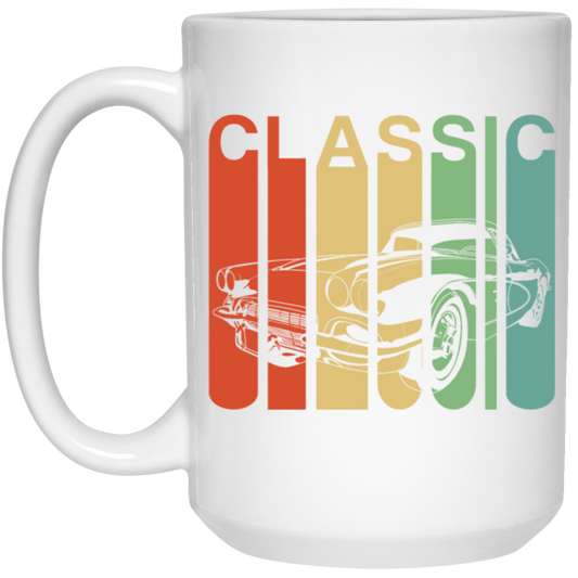 Muscle Car Vintage Car Gift Classic Car American Car Lover White Mug