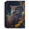 The Owl With Yellow Eyes In Magical Forest, Colorful Owl In The Forest Canvas