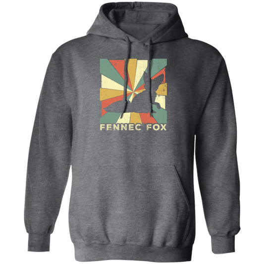 Retro Fennec Fox Lover Vintage Pullover Hoodie