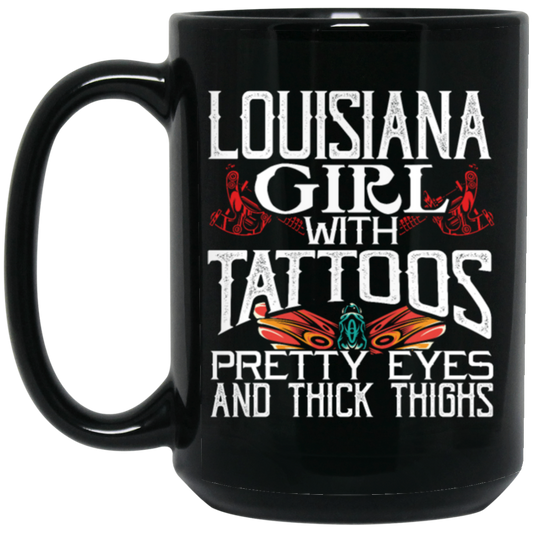 Louisiana Girl With Tattoos Pretty Eyes And Thick Thighs, Tattooed Louisiana Girl Gift