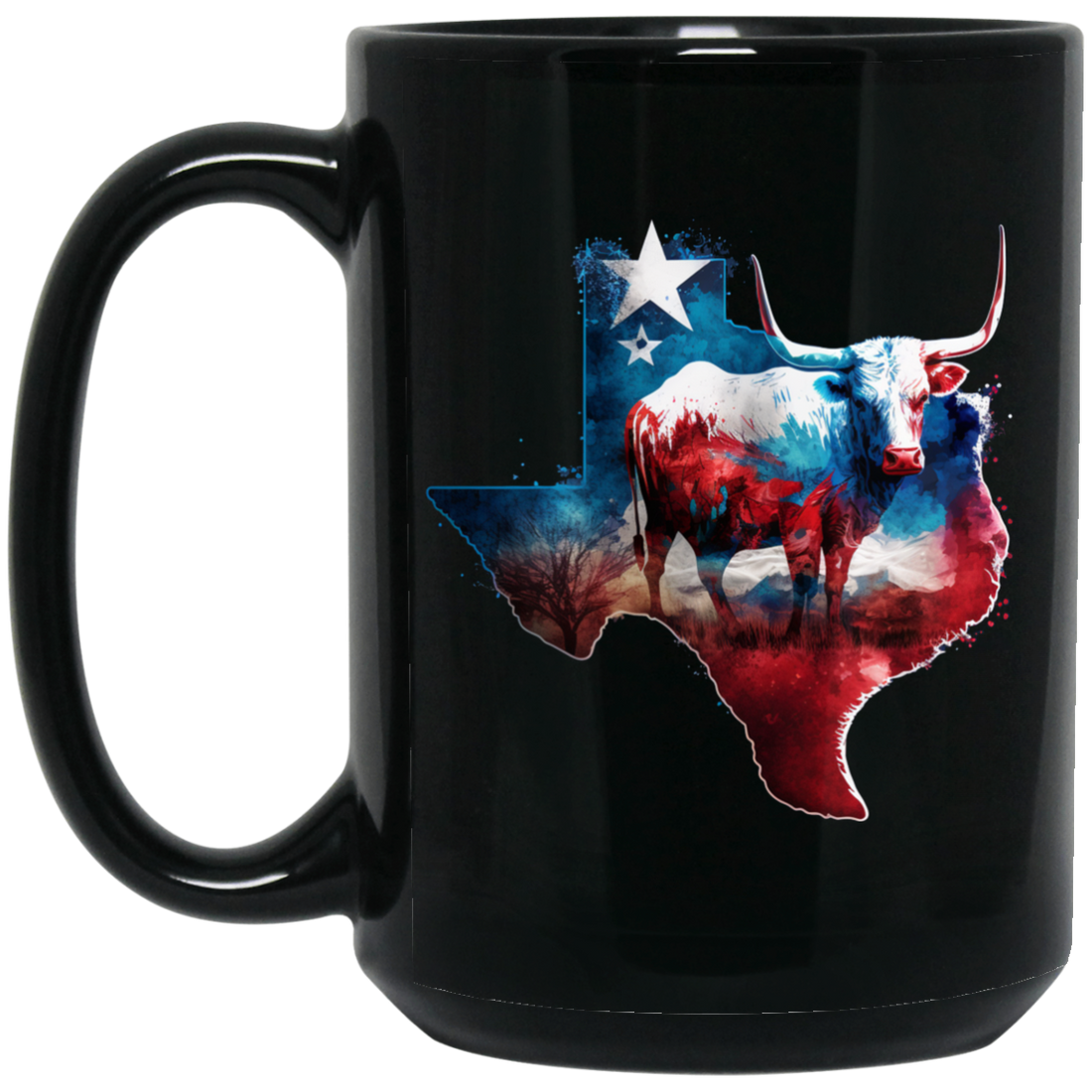 Love Texas, Cow In Texas, Best Of Texas, Best Cow Lover Gift, Texas Cow Black Mug