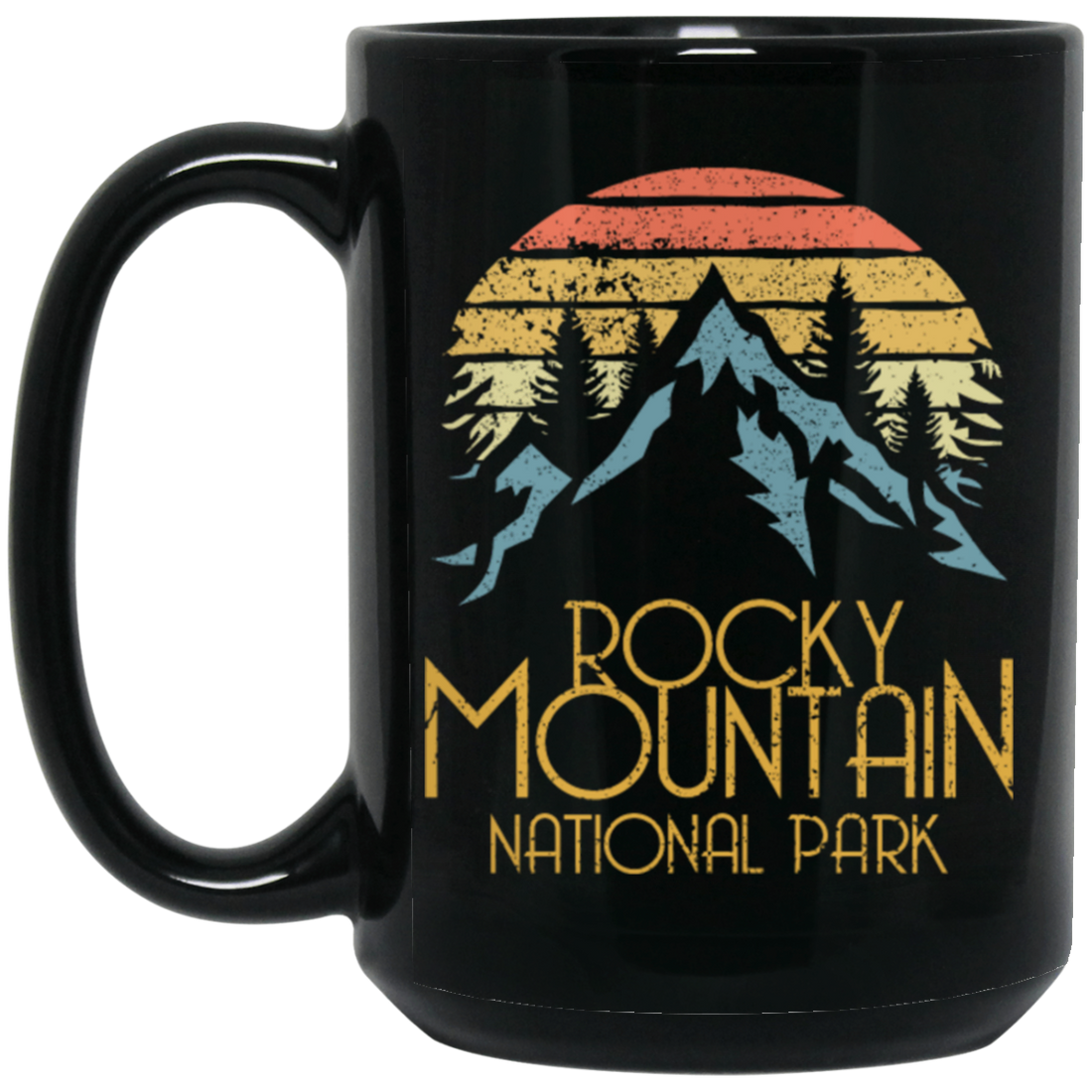 Vintage Rocky Mountains National Park, Retro Colorado National Park Gift