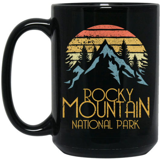 Vintage Rocky Mountains National Park, Retro Colorado National Park Gift