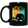 Funny Bigfoot Undefeated Hide And Seek Champion Black Mug