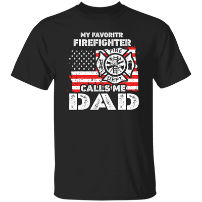 Firefighter Lover Gift, My Favorite Firefighter Calls Me Dad, Vintage Gift Unisex T-Shirt