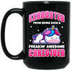 Unicorn Lover, Exhausted From Being Such A Freaking Awesome Caregiver Black Mug