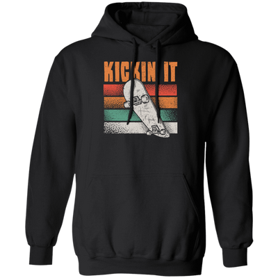 Retro Kickin It, Love Skateboard, Best Skate Ever, Love Skate Sport Pullover Hoodie