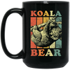 Koala Bear Vintage Retro Koala Gift Black Mug