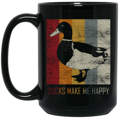 Special Duck The Ducks Make Me Happy Retro Black Mug