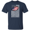 baseball lover america flag retro baseball