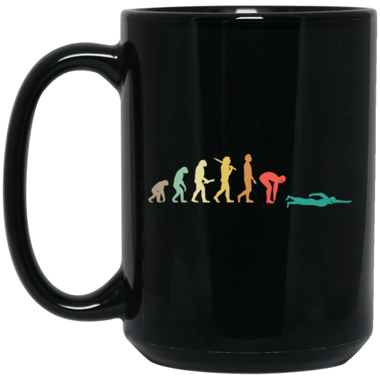 Retro Swimming Evolution Gift For Swimmers