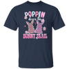 Love Bunny, Poppin Down The Bunny Trail, Pinky Bunny Gift, Funny Bunny Unisex T-Shirt