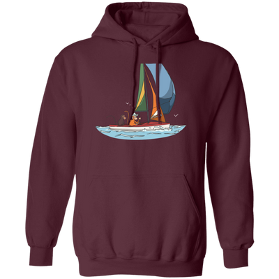 Funny Sailing With Dinghy And Friends Gift Pullover Hoodie