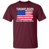 Trump 2024 Keeping America Great, Love Trump, Love America Flag Unisex T-Shirt