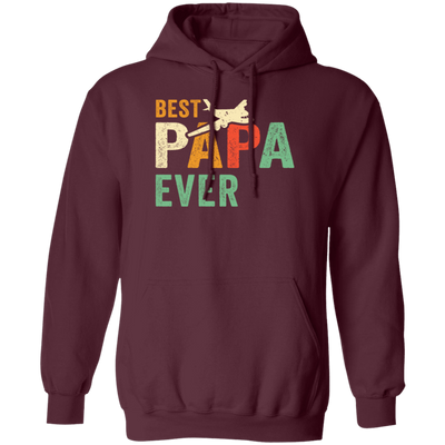 Papa Pilot, Vintage Style, Cool Pilot Gift Pullover Hoodie