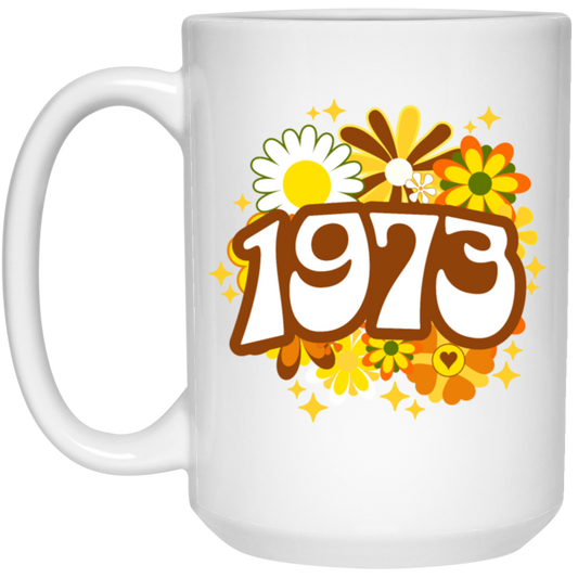 Birthday Gift 1973 Flower Lover Groovy Gift Colorful
