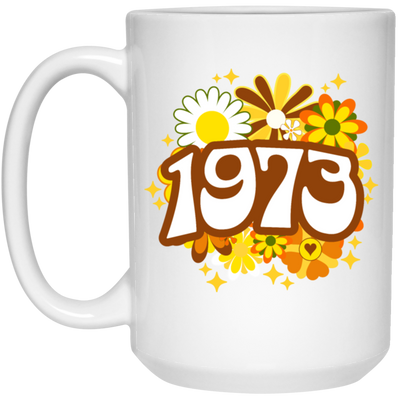 Birthday Gift 1973 Flower Lover Groovy Gift Colorful