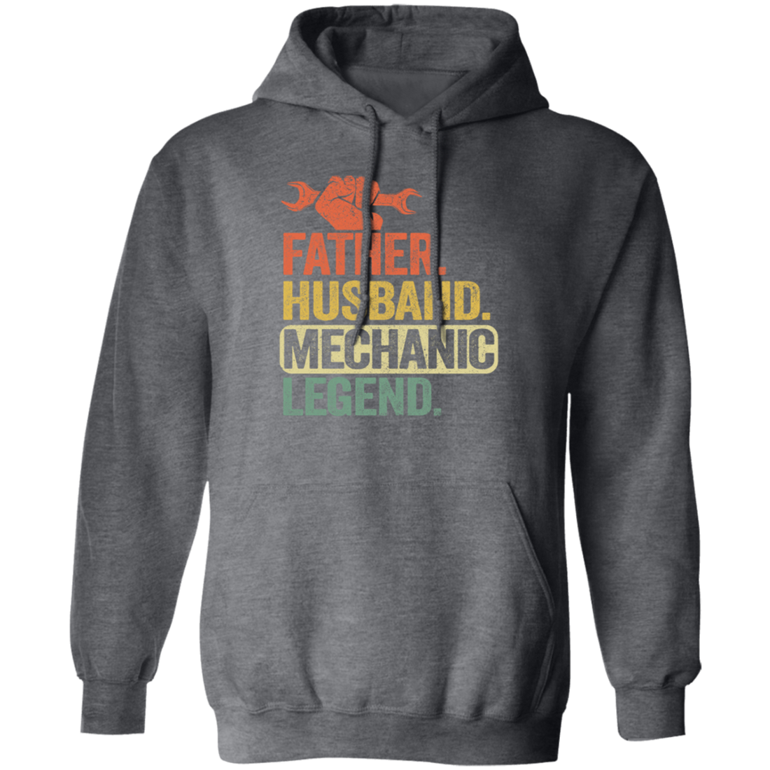 Mechanic Lover, Father Husband Mechanic Legend, Retro Mechanic Pullover Hoodie
