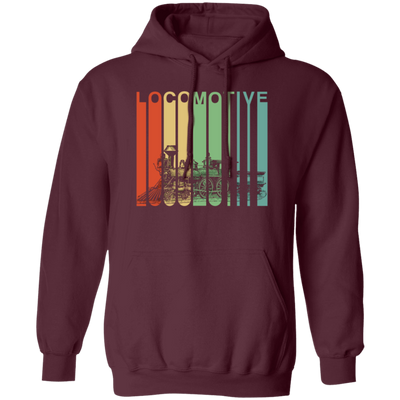 Vintage Train Hoodie Retro Steam Locomotive