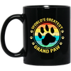 Worlds Greatest Grand Paw, Grandpa Dog Lover, Retro Paw Love Black Mug
