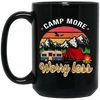 Camp More Worry Less, Funny Wildlife, Retro Hiking