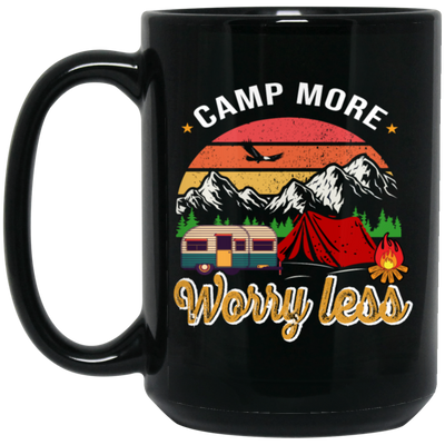 Camp More Worry Less, Funny Wildlife, Retro Hiking