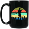 Retro Tennis, Tennis Coach Gift Black Mug