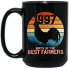 Retro Farmer Gift 1997 Birthday Present Farm Agriculture Black Mug